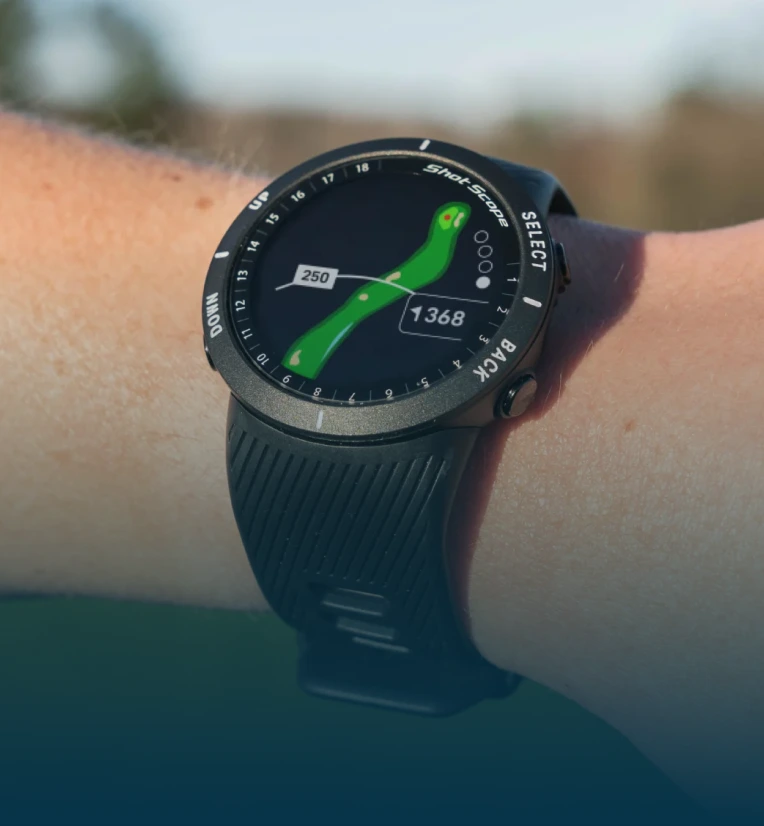 shot scope v5 with full hole maps on wrist