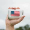 Golfer holding PRO X with US flag plate
