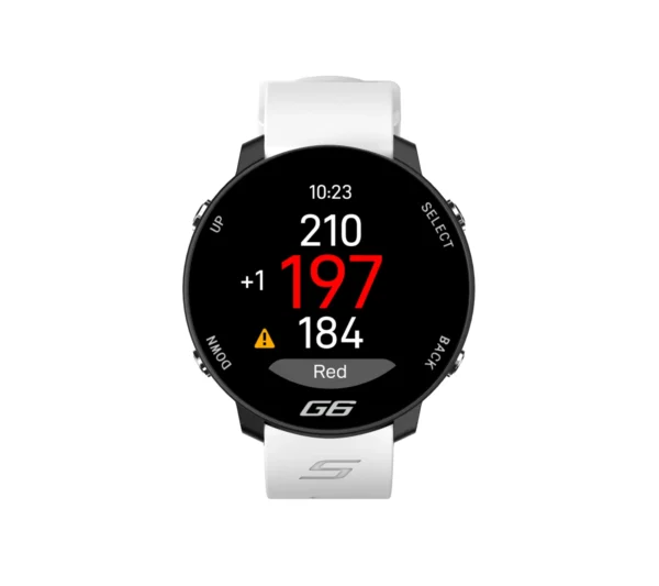 White G6 with red F/M/B distances screen