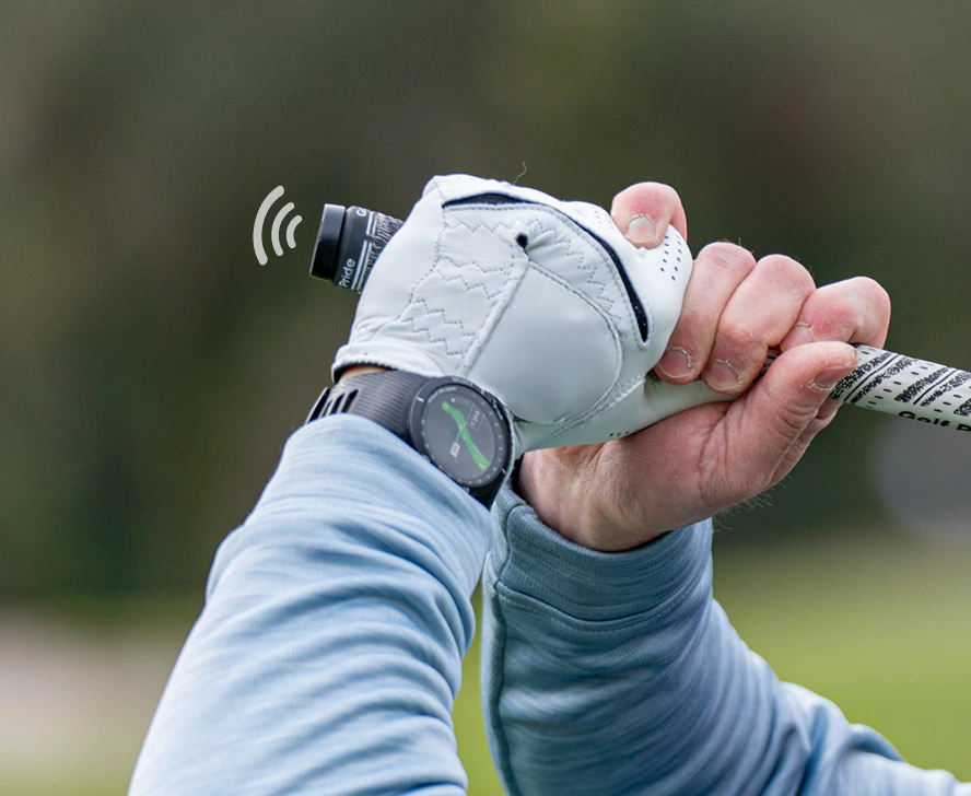 Frank Fasano using a shot tracking GPS watch